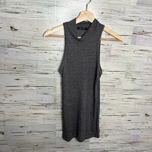Obey gray cowlneck top sleeveless size  small